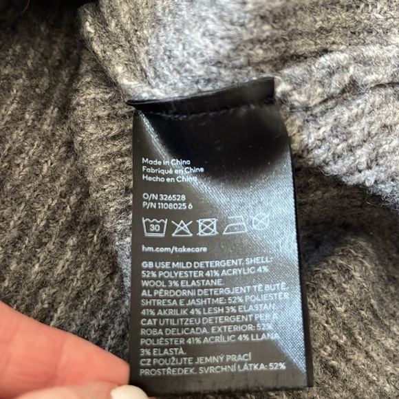 H&M Square Milkmaid Heather G Sweater Size S - Picture 8 of 11